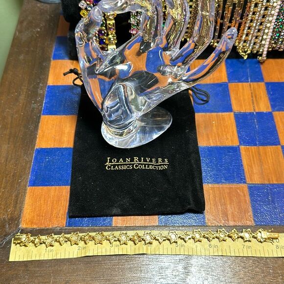 JOAN RIVERS Multicolor Crystal Flower Goldtone Bracelet - Picture 3 of 4